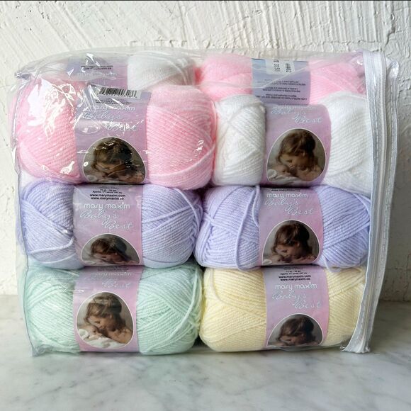 Herrschners Rainbow Drop Stitch Blanket Crochet Kit-Baby Yarn + Pattern 35 x 37 - Picture 2 of 5